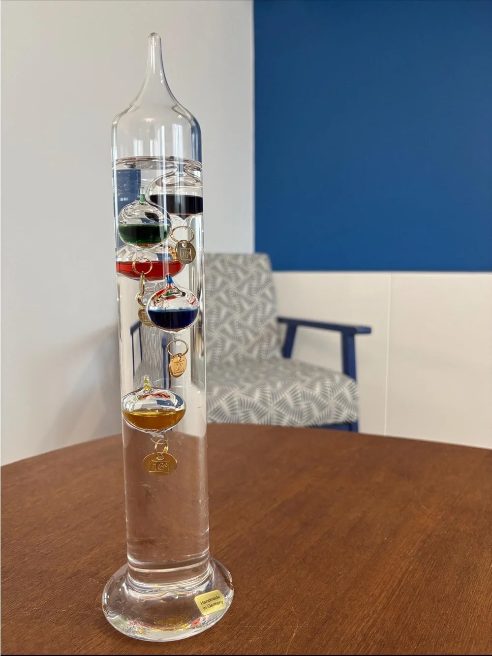 Glass Galileo Thermometer with Multicolor Floating Bulbs - Picture 7 of 9